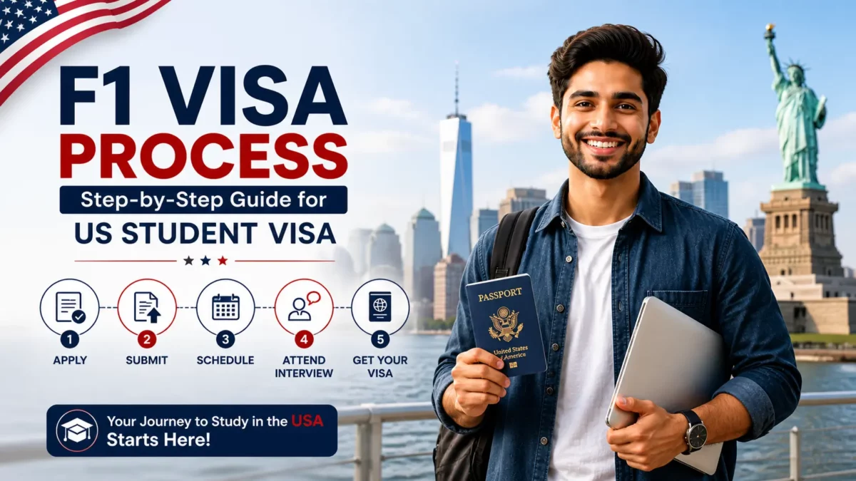 F1 visa application process 2026 step by step guide for Indian students