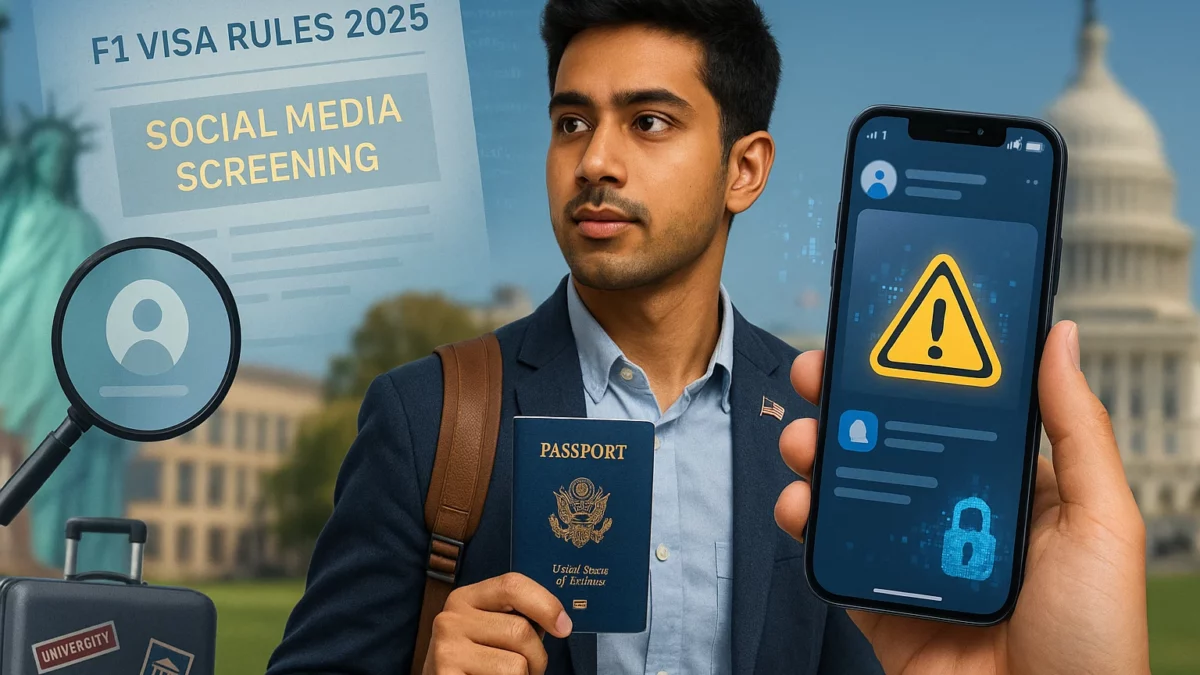 F1 Visa Social Media