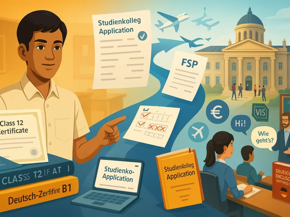 Pathway from 12th to Studienkolleg