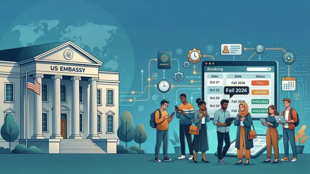 F1 visa slots for Fall 2026