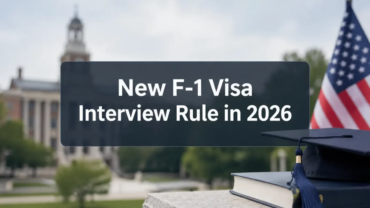 New F-1 Visa Interview Rule in 2026