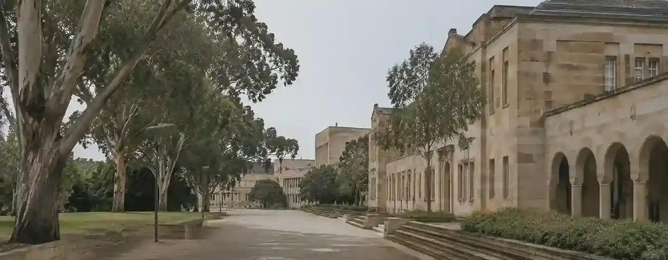 A university campus walkway in Australia
