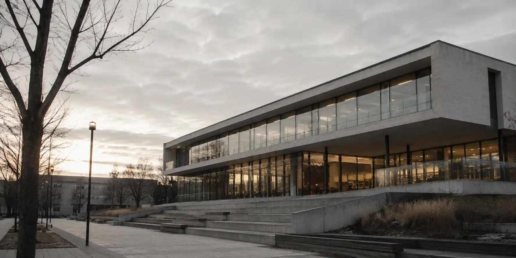 A modern university building in Germany